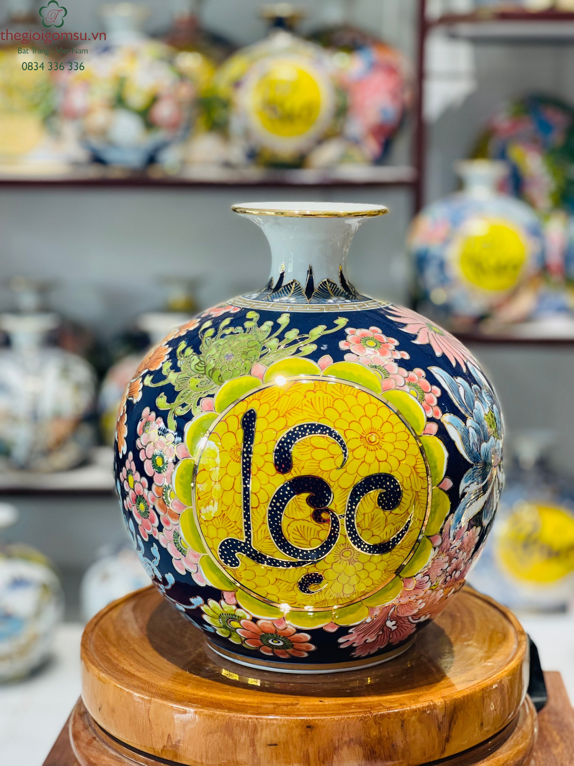 Bình hút Tài Lộc " Chữ Lộc " vẽ vàng kim