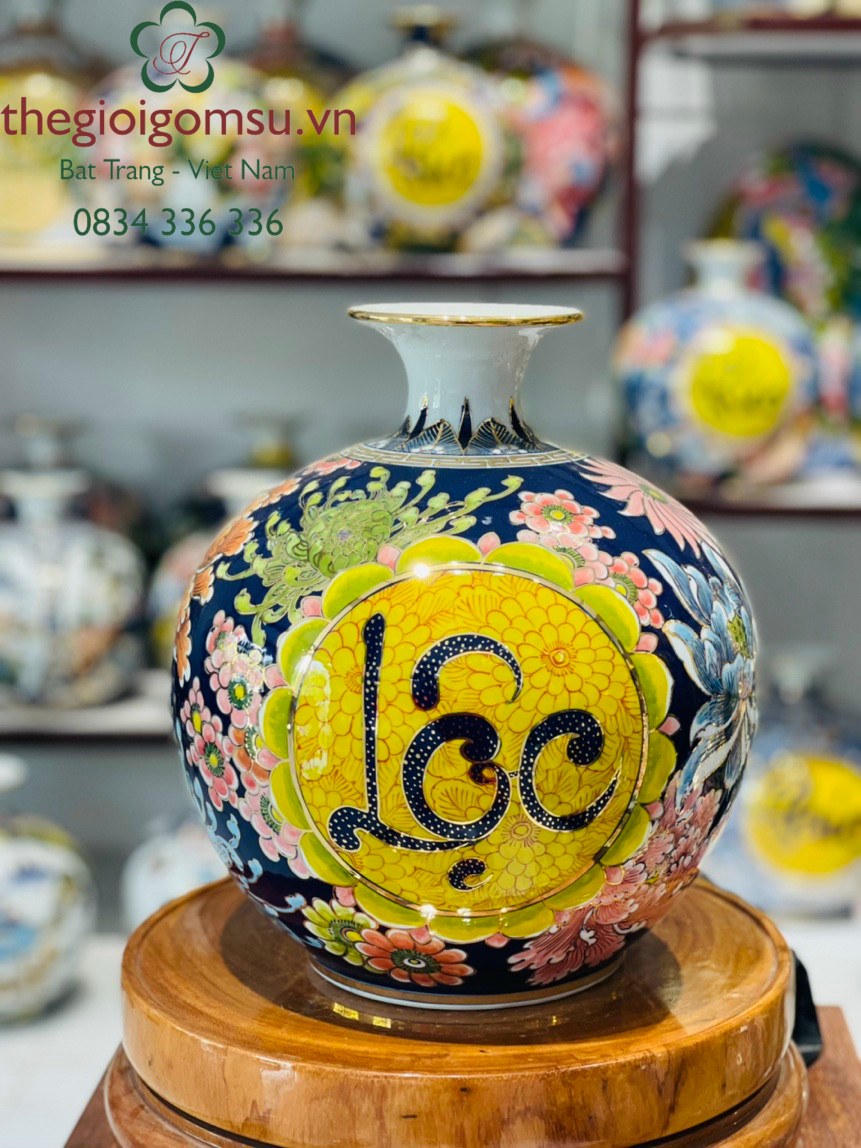 Bình hút Tài Lộc " Chữ Lộc " vẽ vàng kim