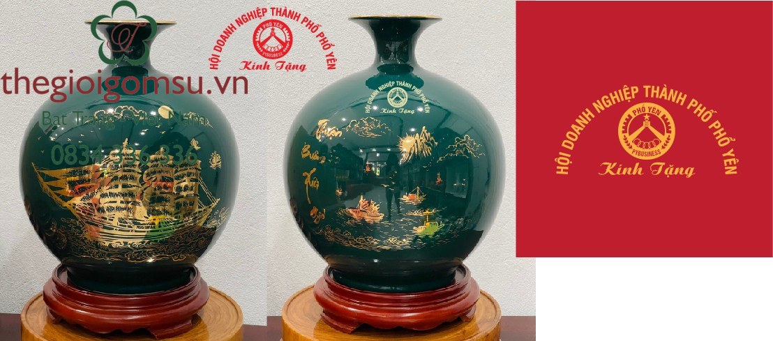 Bình hút Tài Lộc in logo quà tặng đối tác doanh nghiệp