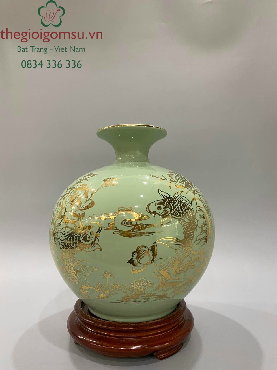 Bình hút Tài Lộc "Cá Chép Hóa Rồng - Phúc sinh phú quý, Gia đình thịnh"