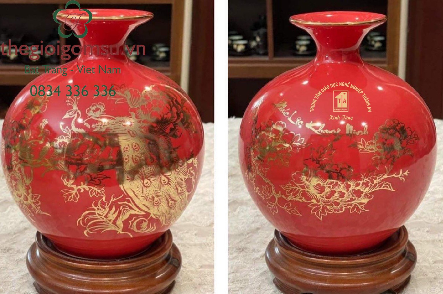 Bình hút Tài Lộc in logo quà tặng đối tác doanh nghiệp