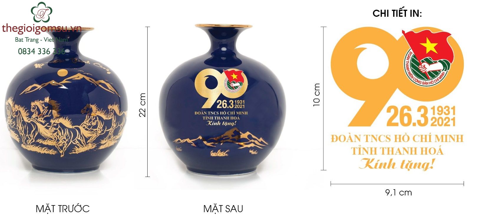 Bình Hút Tài Lộc  in logo theo Hợp Đồng