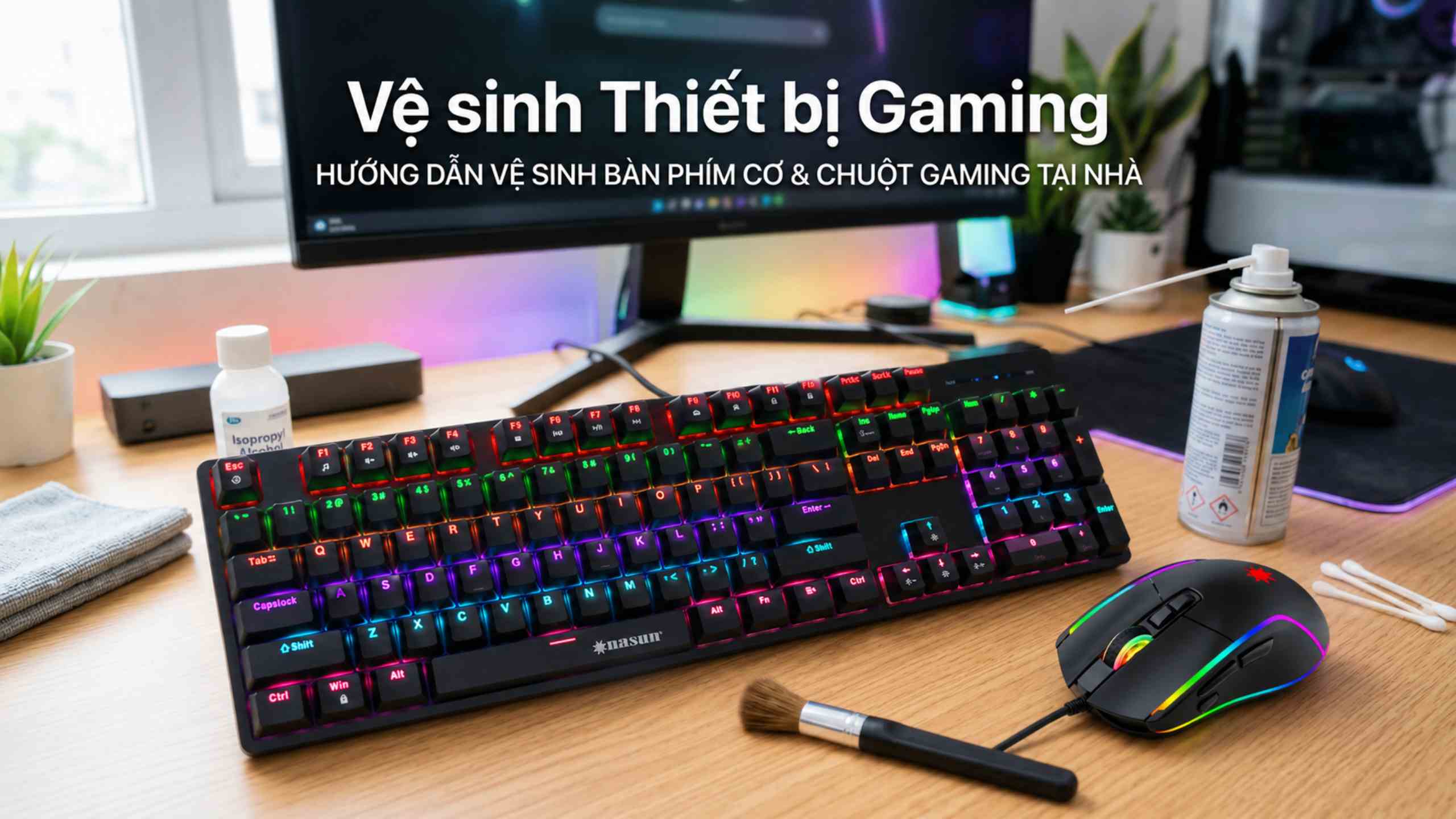 Hướng dẫn vệ sinh bàn phím cơ và chuột gaming tại nhà