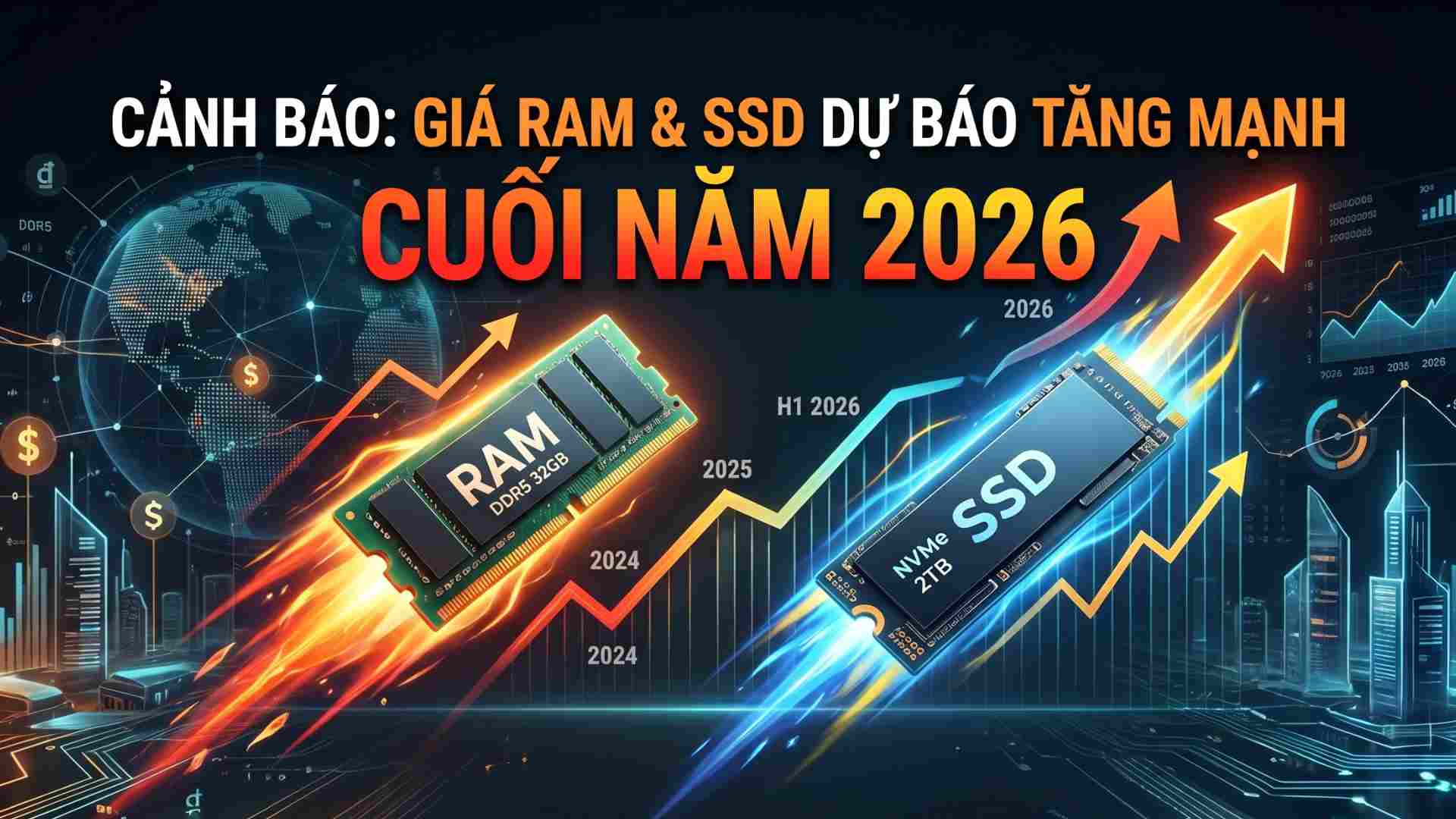 Dự Báo Tăng Giá RAM và SSD Vào Cuối Năm 2026