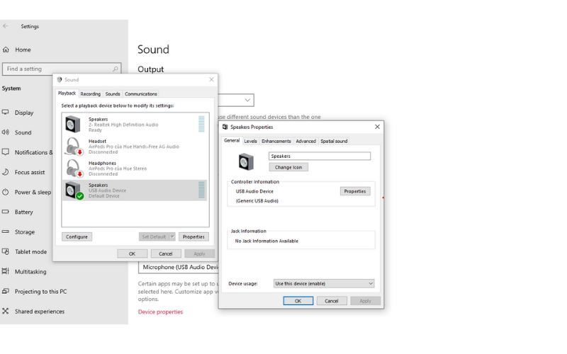 cắm tai nghe USB nghe được nhưng micro không dùng được