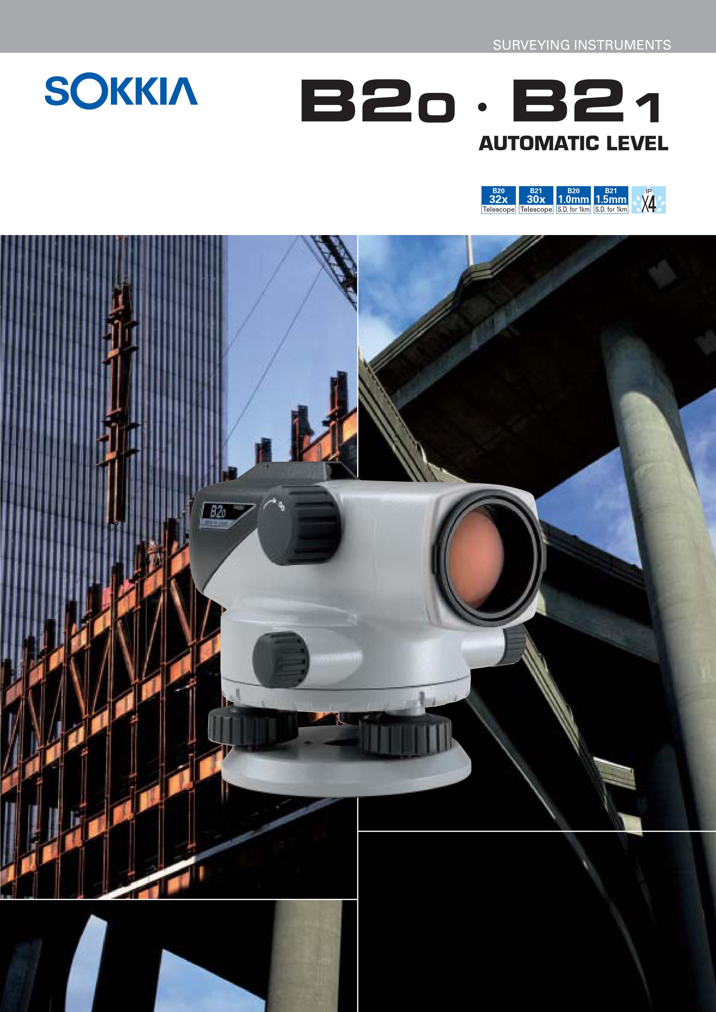 CATALOGUE MÁY THỦY BÌNH SOKKIA B21 CÔNG TY TNHH MTV VẬT TƯ THIẾT BỊ