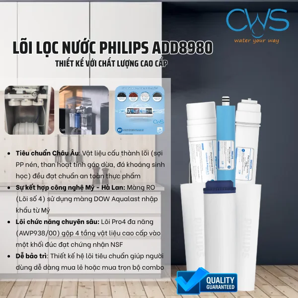 Điểm Khác Biệt Của Bộ Lõi Lọc Nước Philips ADD8980 So Với Các Dòng Philips Khác