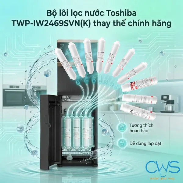 Bộ Lõi Lọc Nước Toshiba TWP-IW2469SVN(W) Gồm Những Cấp Lọc Nào Cập Nhật Giá Mới Nhất