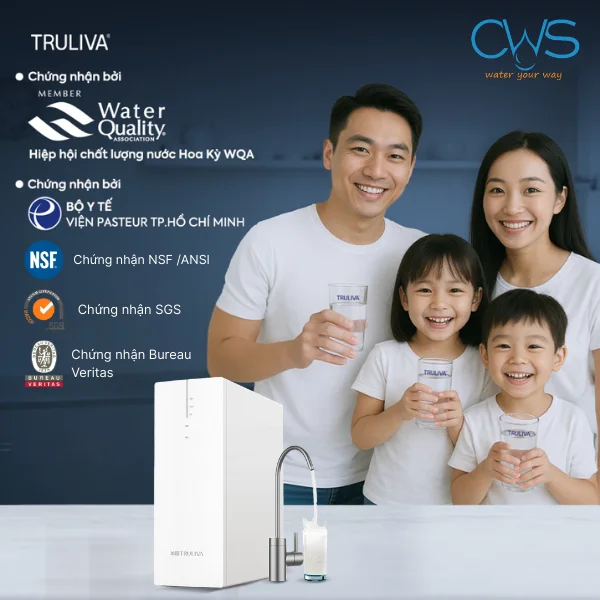 Các chứng nhận về chất lượng và sức khỏe máy lọc nước Truliva UR3626