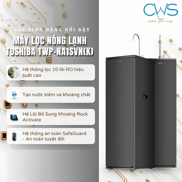 Các tính năng trên máy lọc nóng lạnh Toshiba TWP-NA1SVN(K)