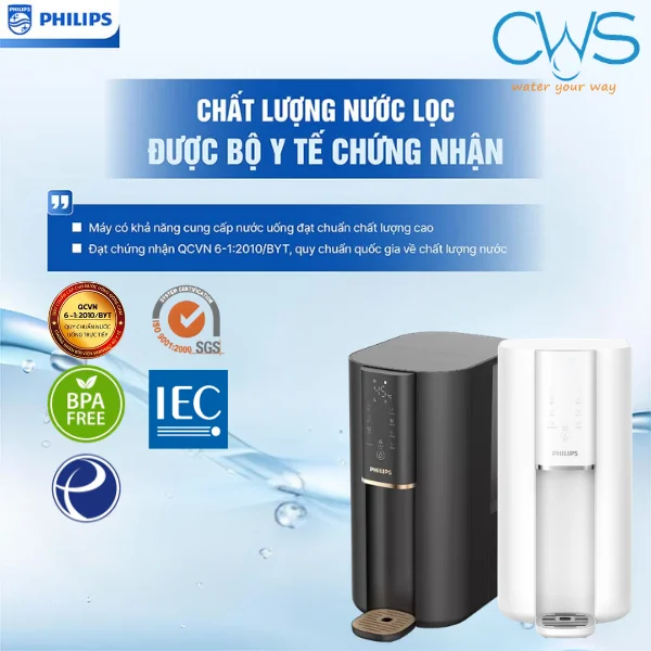 Các Chứng Nhận Chất Lượng Và Tiêu Chuẩn An Toàn Nước Uống Của Máy