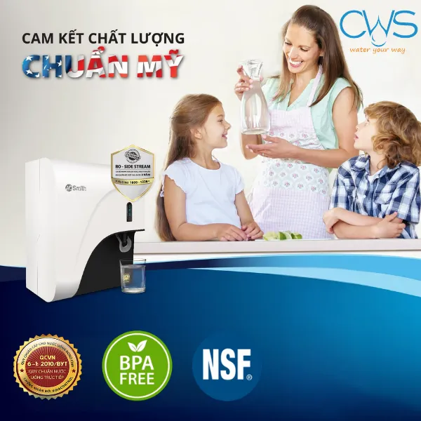 Các Chứng Nhận Và Tiêu Chuẩn Chất Lượng Trên Máy Lọc Nước AO Smith C2