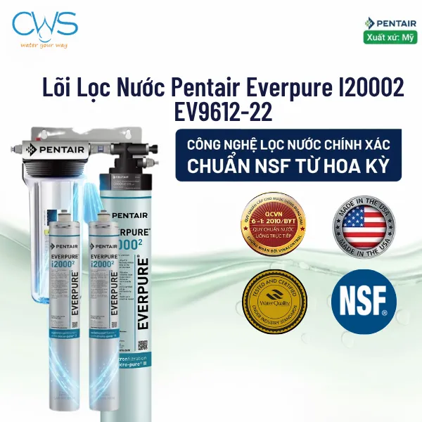 Các Tiêu Chuẩn Chứng Nhận Liên Quan Đến Lõi Lọc Pentair Everpure I20002 EV9612-22