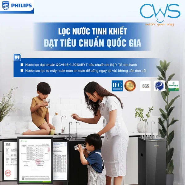 Các Tiêu Chuẩn Kiểm Định Và Chất Lượng Nguồn Nước Đầu Ra Của Máy