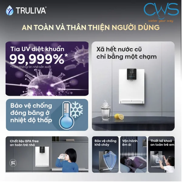 Các Tính Năng An Toàn Và Bảo Vệ Khác Của Máy Nóng Lạnh Truliva W6412