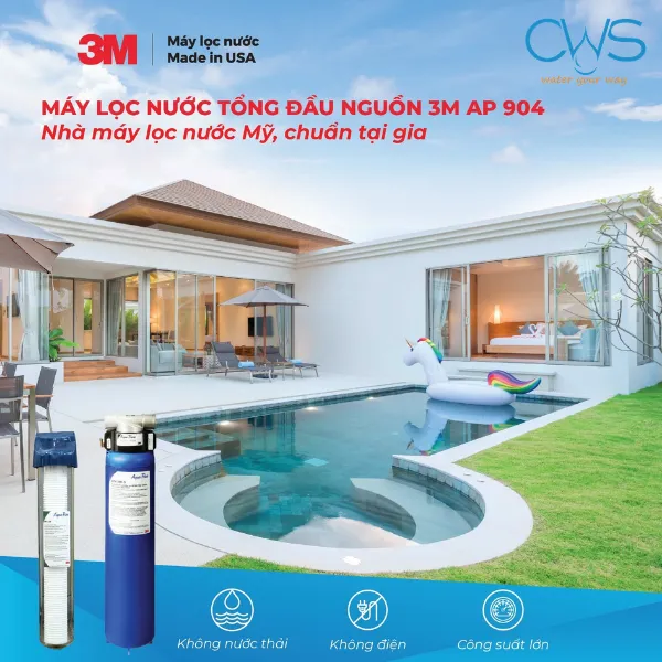 Combo Lọc Tổng 3M Aqua-Pure AP904 Và Lọc Thô AP102T Có Phù Hợp Với Nguồn Nước Sinh Hoạt, Loại Bỏ Cặn Và Clo Dư