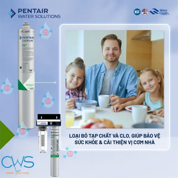 Công Nghệ Lọc Micro-Pure II Giúp Kiểm Soát Chlorine, Mùi Và Vị Trong Nước