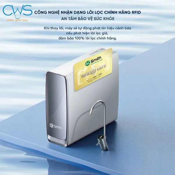 Công Nghệ RFID Nhận Dạng Lõi Chính Hãng Trên Máy Lọc Nước AO Smith X1000 — Bảo Vệ Người Dùng Khỏi Lõi Giả