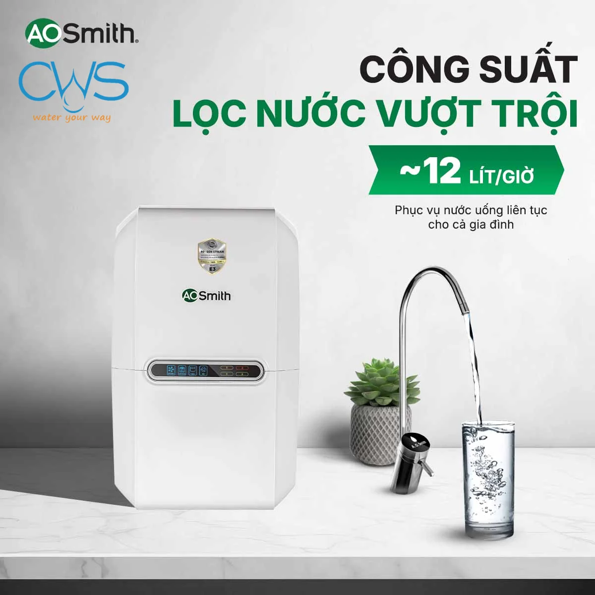 Công Suất Lọc 11.8L/h - Đáp Ứng Nhu Cầu Từ 3 - 5 Người