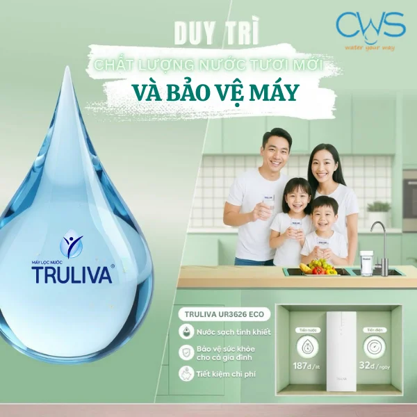 Giữ chất lượng nước đầu ra tươi mới và tiết kiệm chi phí