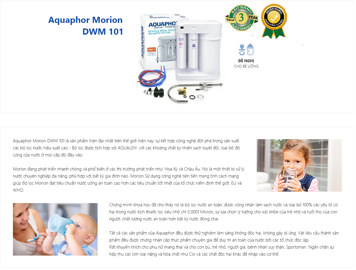 Máy lọc nước RO Aquaphor Morion