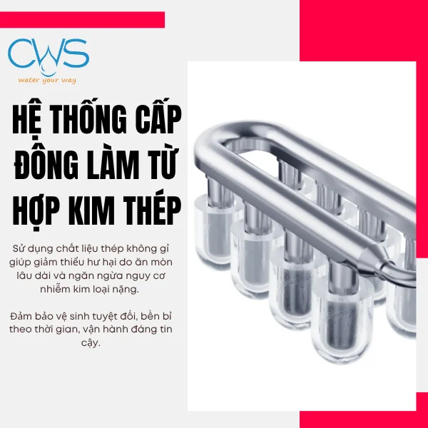 Hệ thống cấp đông làm từ hợp kim thép
