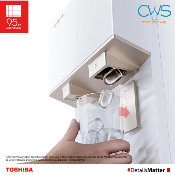 Hệ thống làm đá nhanh thế hệ mới trên máy lọc nóng lạnh Toshiba TWP-IW2469SVN(W)