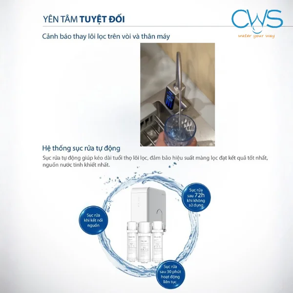 Hệ thống sục rửa tự động kéo dài tuổi thọ