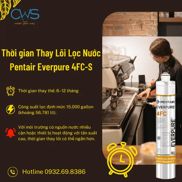 Khi Nào Cần Thay Lõi Lọc Nước Pentair Everpure 4FC-S