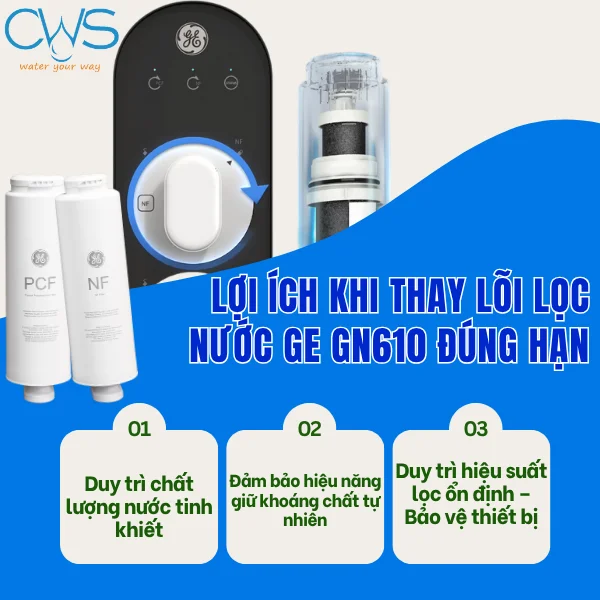 Lợi Ích Khi Thay Lõi Lọc Nước GE GN610 Đúng Hạn