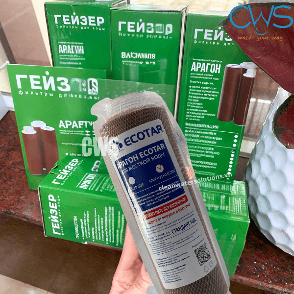 Lõi lọc nước Aragon Bio thực tế tại CWS