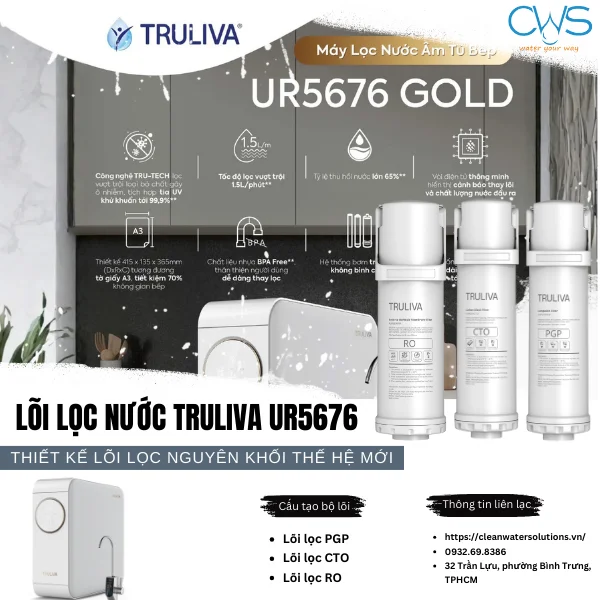 Lõi Lọc Nước Truliva UR5676 – Giải Pháp Thay Thế Mới Cho Máy Lọc Nước Unilever Pureit Delica