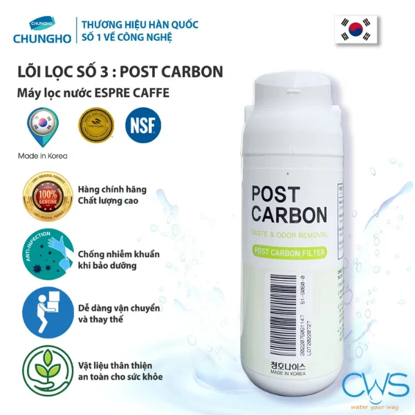 Lõi Lọc Nước ATCR-Post Carbon Tối Ưu Vị Nước
