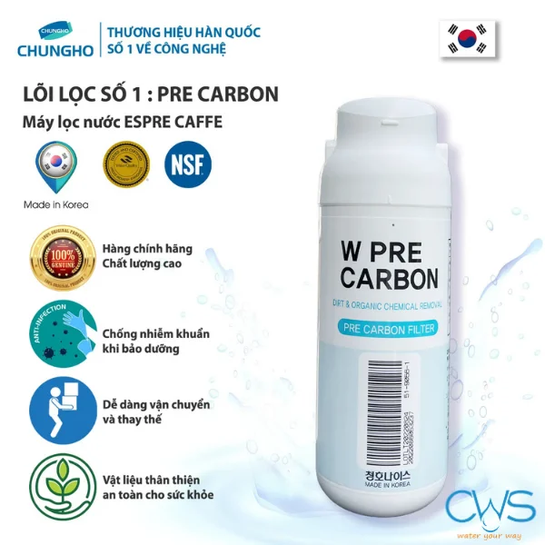 Lõi Lọc Nước ATCR-Pre Carbon Và Vai Trò Tiền Xử Lý