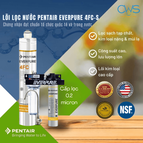 Lõi Lọc Nước Pentair Everpure 4FC-S Được Kiểm Định Theo Những Tiêu Chuẩn Nào