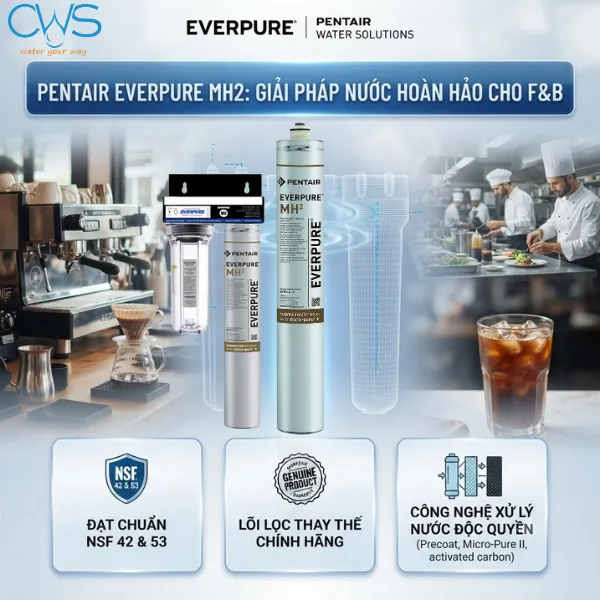 Lõi Lọc Nước Pentair Everpure MH2 EV9613-21 Phù Hợp Với Hệ Thống Lọc Nào