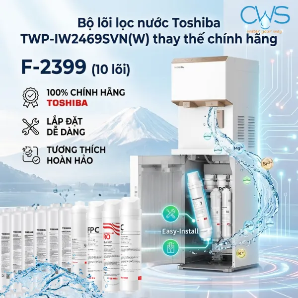 Lõi Lọc Nước Toshiba TWP-IW2469SVN(W) Gồm Những Thành Phần Nào? Cập Nhật Giá Mới Nhất