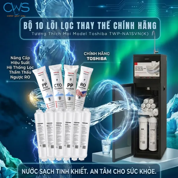Lõi Lọc Nước Toshiba TWP-NA1SVN(K) 2026 - Model Mới Thay Đổi Từ Thiết Kế Đến Bao Bì