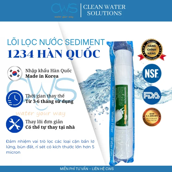 Lõi Lọc Sediment – Lọc Cặn Thô Bảo Vệ Hệ Thống