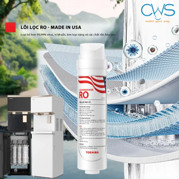 Màng lọc RO 75GPD Toshiba nhập khẩu từ Mỹ