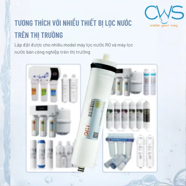 Màng RO HJC 3013 400G PAF Tương Thích Với Nhiều Thiết Bị Lọc Nước Lắp Ráp Trên Thị Trường