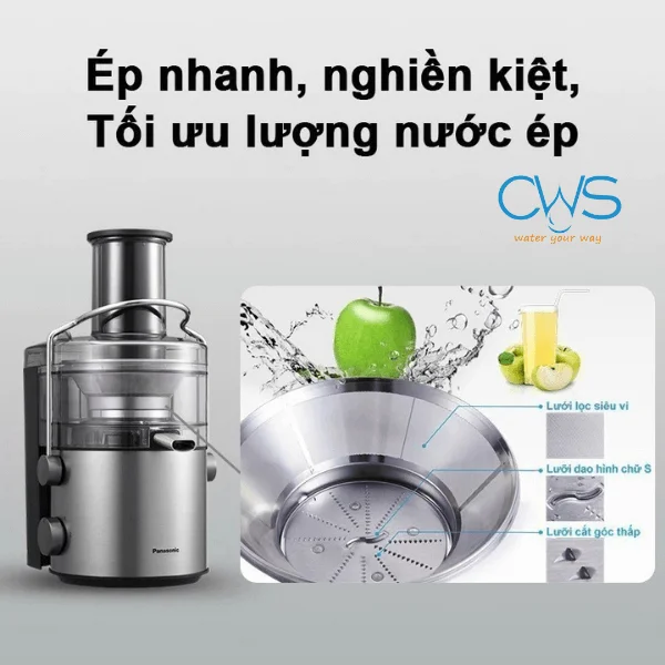 Máy Ép Trái Cây Panasonic MJ-CB800SRA Ép Nhanh, Tối Ưu Lượng Nước