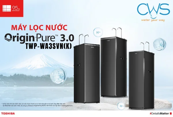 Máy Lọc Nóng Lạnh Toshiba TWP-WA3SVN(K) - Cung Cấp Nước Nóng-Lạnh-Nguội Nhanh Chóng