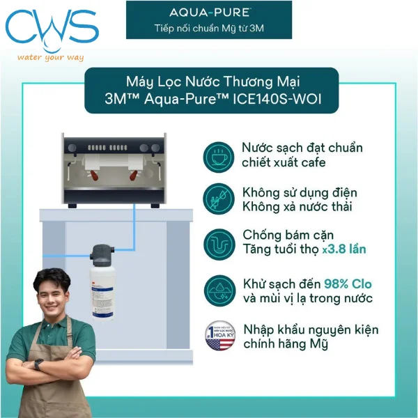 Máy Lọc Nước 3M Aqua-Pure ICE140S-WOI Sở Hữu Công Suất Lớn và Tốc Độ Lọc Nhanh, Tối Ưu Hiệu Suất Vận Hành
