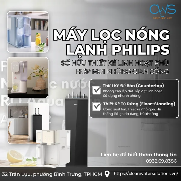 Máy Lọc Nóng Lạnh Philips Sở Hữu Thiết Kế Linh Hoạt Phù Hợp Mọi Không Gian Sống