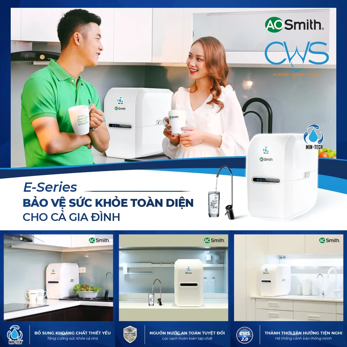Máy Lọc Nước AO Smith E3 Sở Hữu Những Công Nghệ Và Tiện Ích Nổi Bật Nào