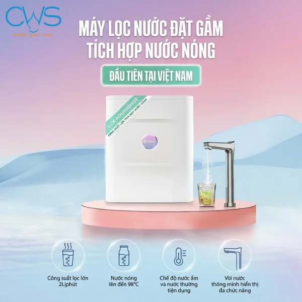 Máy Lọc Nước AO Smith LUX-AOU800HOT – Giải Pháp Lọc Nước Cao Cấp Cho Căn Bếp Hiện Đại