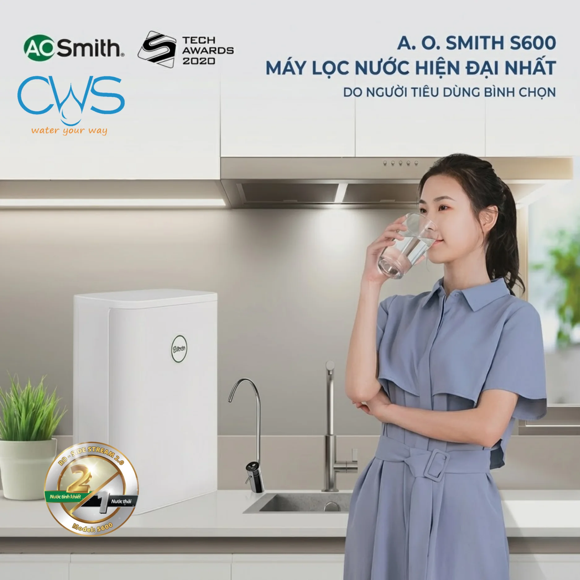 Máy Lọc Nước AO Smith S600 – Giải Pháp Lọc Nước Không Bình Chứa Dẫn Đầu Xu Hướng