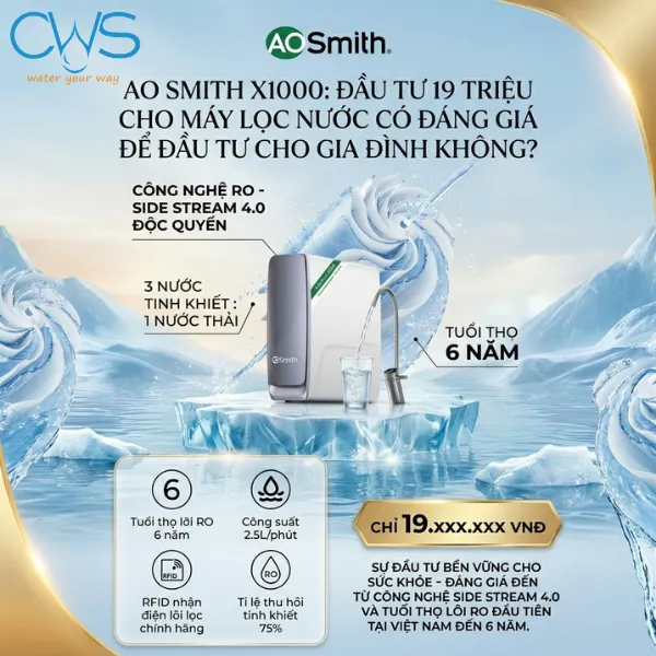 Máy Lọc Nước AO Smith X1000 Có Xứng Đáng Để Đầu Tư Cho Gia Đình Với Mức Giá 19 Triệu Không