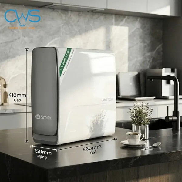 Máy Lọc Nước AO Smith X1000 Với Kich Thước Siêu Mỏng 15cm - Tối Ưu Không Gian Gầm Bếp Cho Căn Hộ Hiện Đại